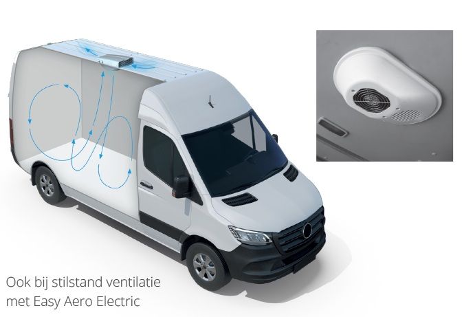 Flettner easy aero electric dakventilator bestelwagen